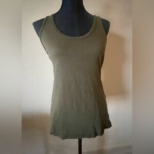 Rag & Bone cotton olive designer tank top size large